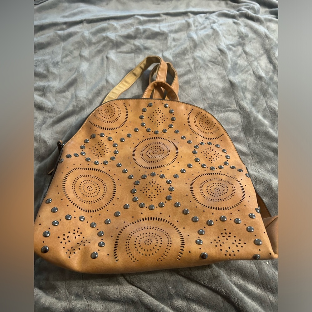 Backpack/purse, medium, tan